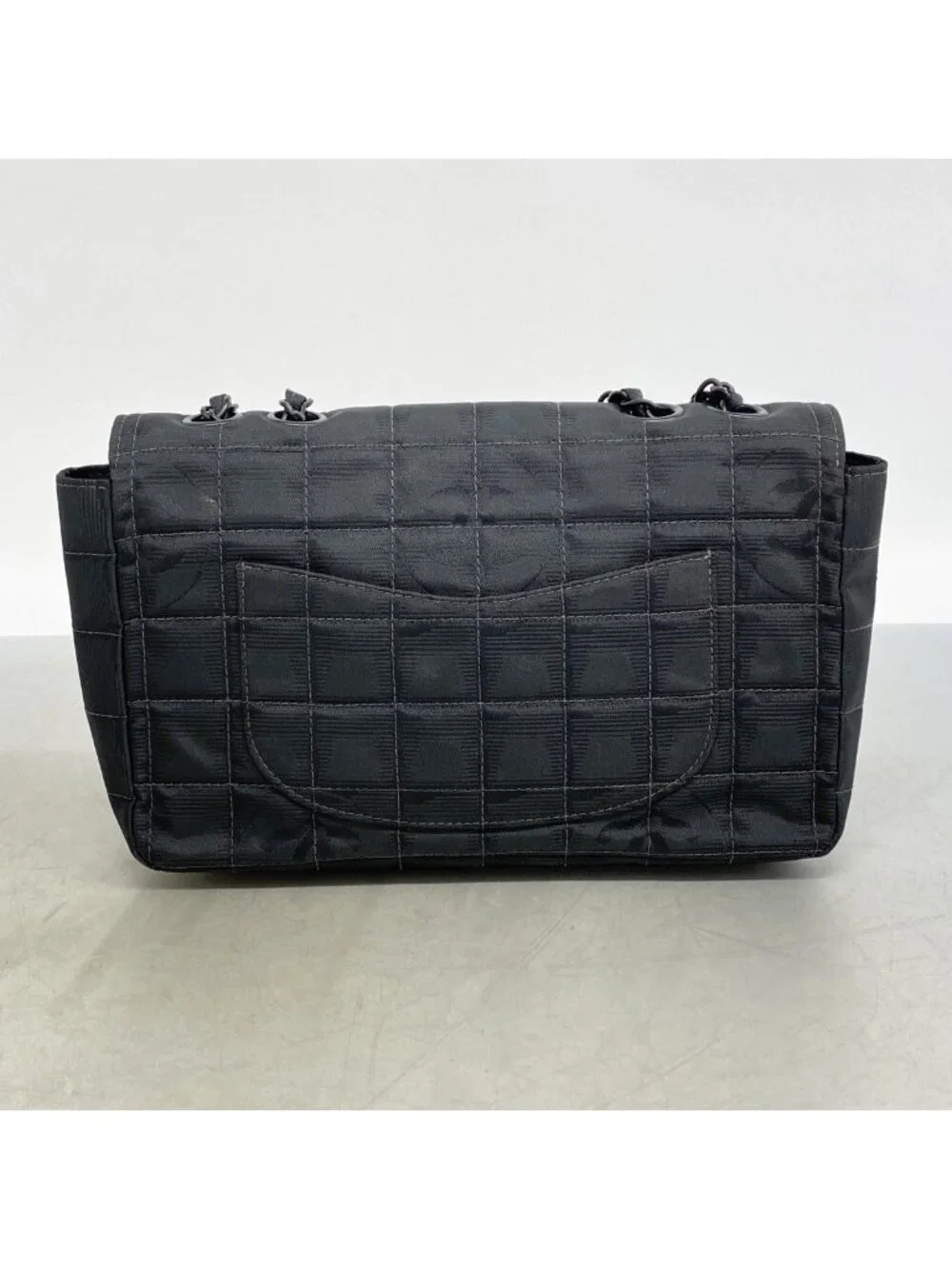 ★SOLD★ Chanel Shoulder Bag New Travel Nylon Black Silver - Picture 9 of 10